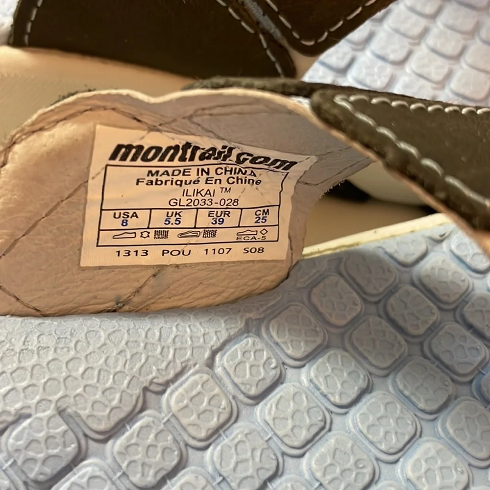 Men’s Montrail Moldable Flip Flops Size 8 NWT